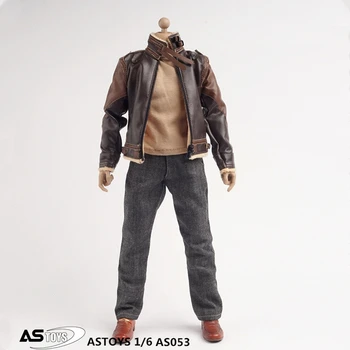 

1/6 Scale Male Clothing Set Connor Leather Suit Jeans Clothes Set Fit 12 inches Male Action figure Body DIY ASTOYS