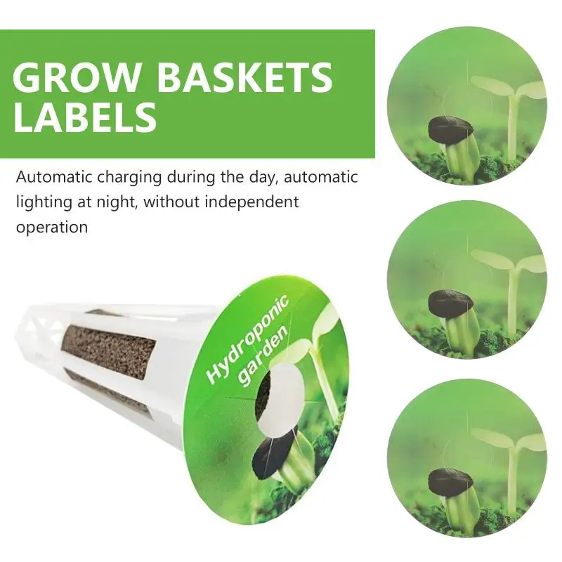 2 Boxes 50 Stickers / Box Practical Pod Labels Grow Baskets Labels Hydroponic Garden Accessories Growth Basket Anti Moss Sticker