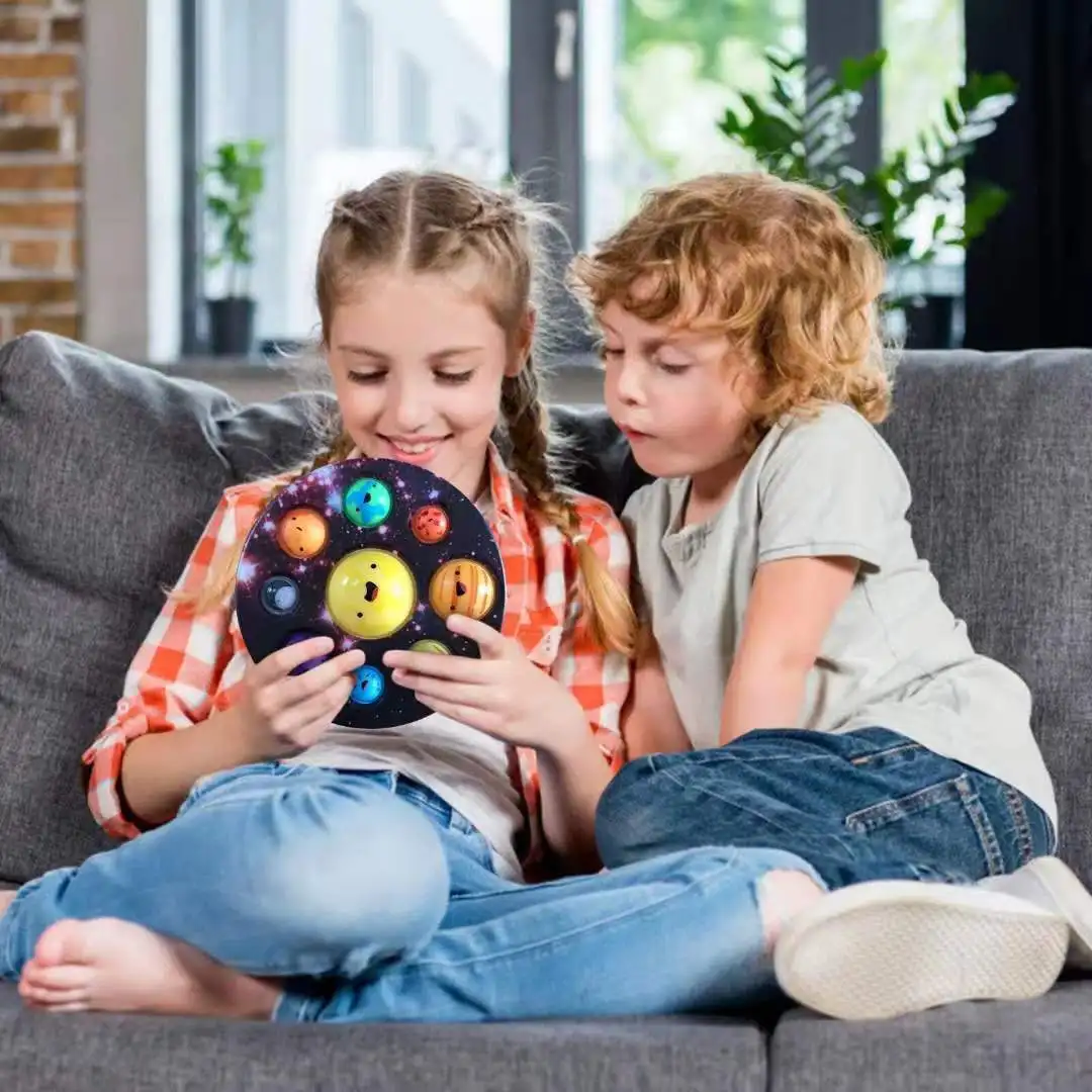 Kids Eight Planets Simpl dimmer bubbles Fun Kid Fidget Toys Antistress Toy Christmas gift autism ADHD Sensory special Toy 2021