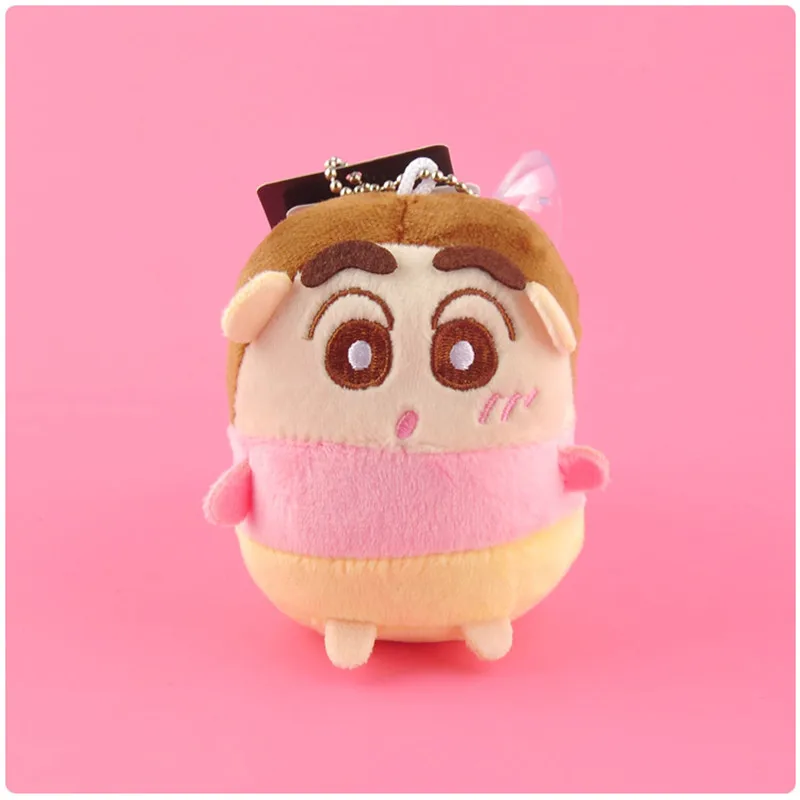 Аниме Мультфильм Crayon Shin-Chan свинья плюшевые игрушки, динозавр милые маленькие брелоки для сумки Peluche брелок куклы 9 см 12 шт./партия