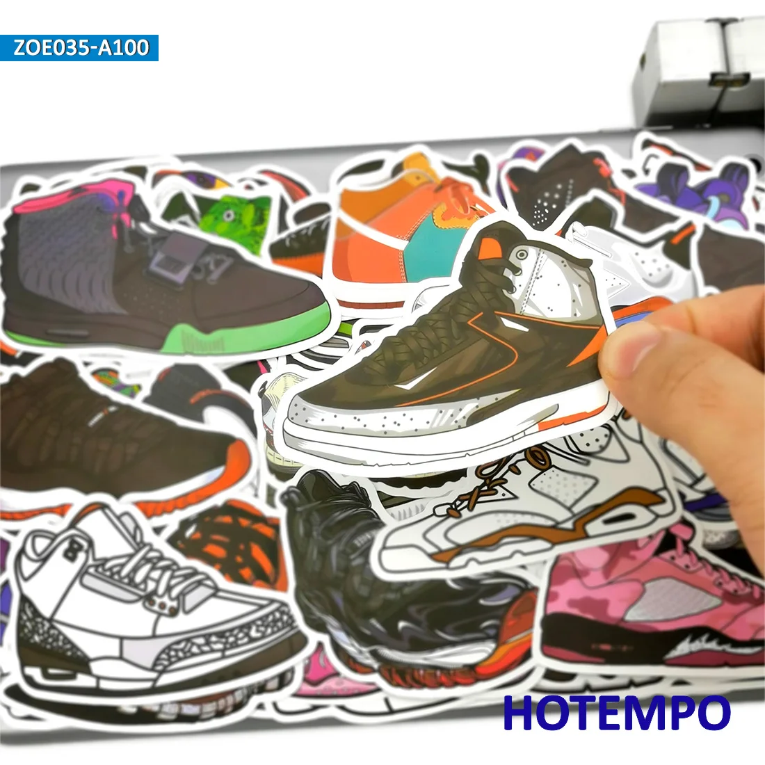 100 шт баскетбольные кроссовки без повторов модные наклейки Ретро стиль Air Jor обувь для мобильного телефона ноутбук коврик багаж чехол наклейки