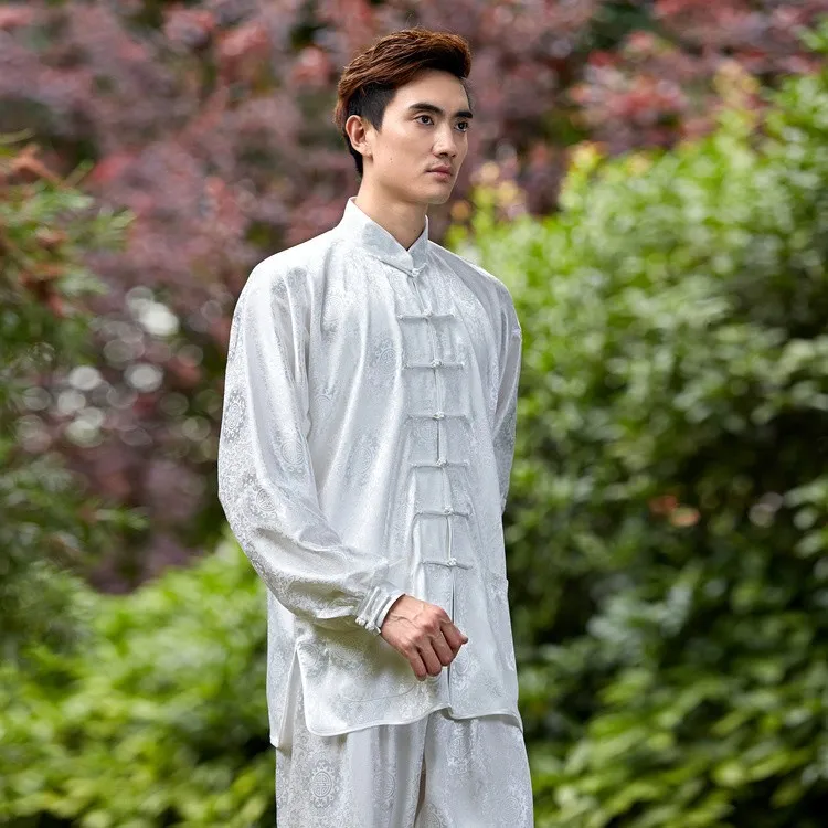 Высокое качество китайский мужской костюм кунг-фу Мужской Хлопковый костюм тай-чи Новинка Wushu Набор Размер M до XXXL NS014