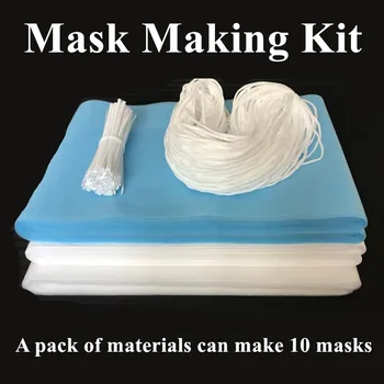 

DIY Disposable Mask Materials Set Melt-Blown Filter Nonwoven Fabric Cloth Kit Mouth Mask Elastic Band Ear Rope Nose Bridge Clips