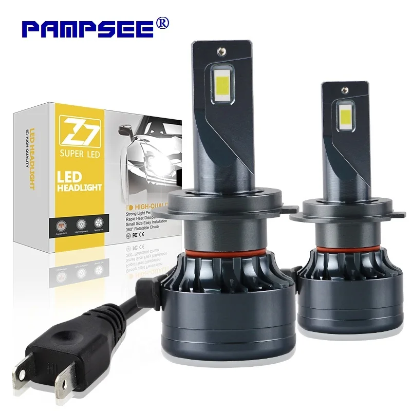 Светодиодный светильник PAMPSEE H7 H4 H11 H8 H1 HB3 9005 9006 светодиодный Canbus лампа ZES 16000LM 110 Вт