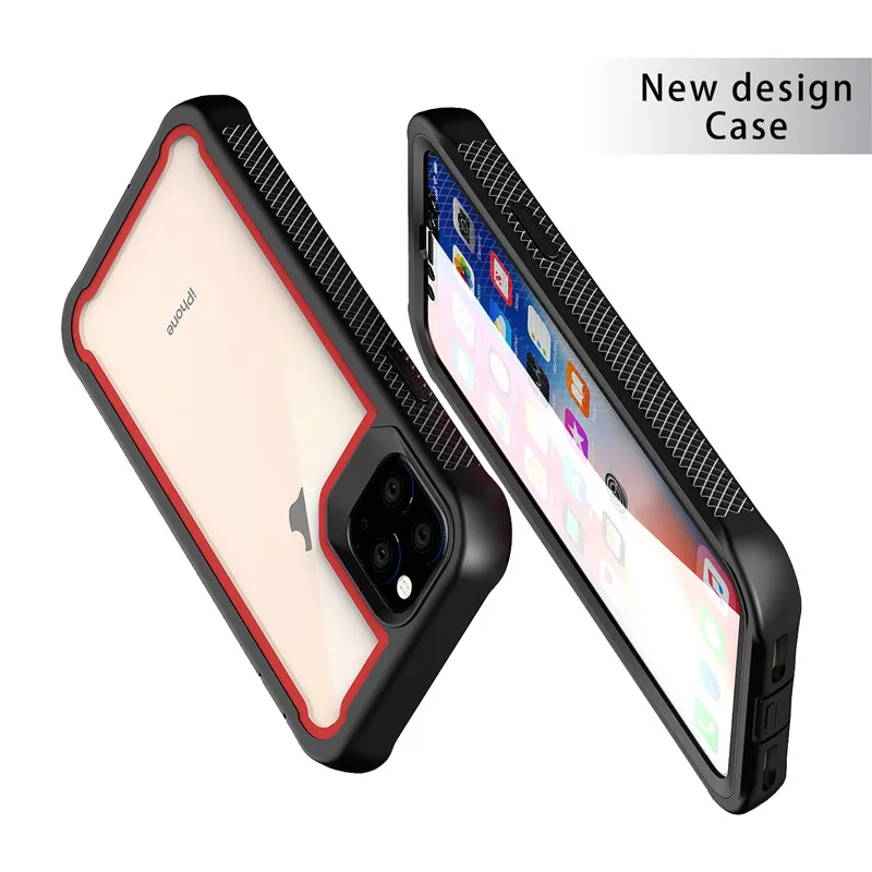 iPhone 11Promax 6 8 7 Plus X XR XSMAX Front&Back 360 Full Body Protection Case Colorful TPU Bumper Hybrid Armor Mobile Phone Bag