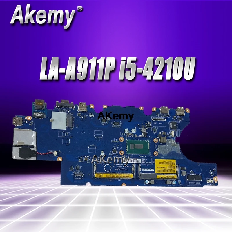 

Akemy Mainboard THJ55 0THJ55 0M1MPK M1MPK ZAM80 LA-A911P for Dell Latitude E5550 i5-4310U Laptop motherboard