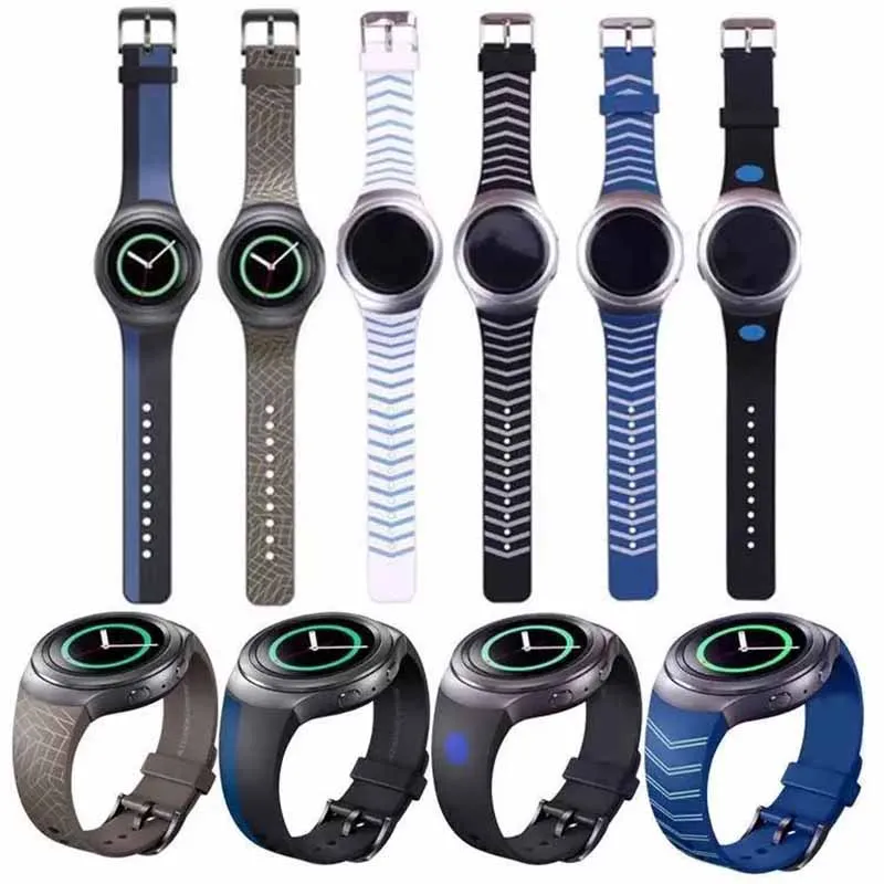 

New high quality multicolor silicone strap Samsung Galaxy Gear S2R720 R730 replacement adjustment strap strapSM-R720 smart watch