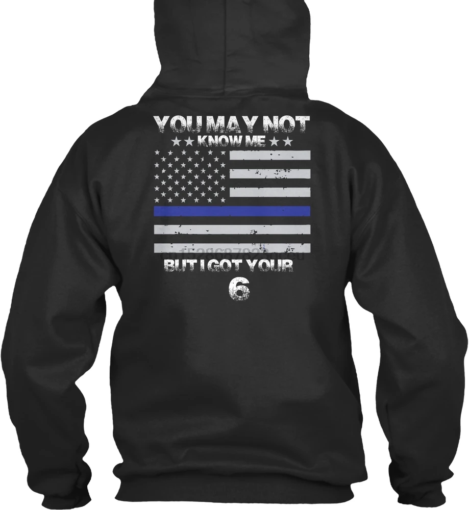 Мужская толстовка с капюшоном с длинным рукавом Police got your Six Funny Police Hoodie(1) женская уличная одежда