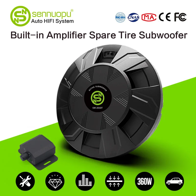 High Quality Car Active Spare Tire Subwoofer Car Audio Subwoofers with