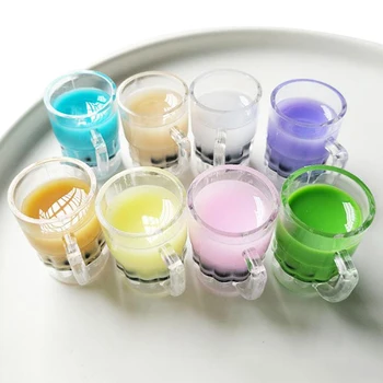 

1/12 Dollhouse Miniature Accessories Decoration Mini Coffee Cup Simulation Cup Drink Pearl Milk Tea Model Toy Random Color