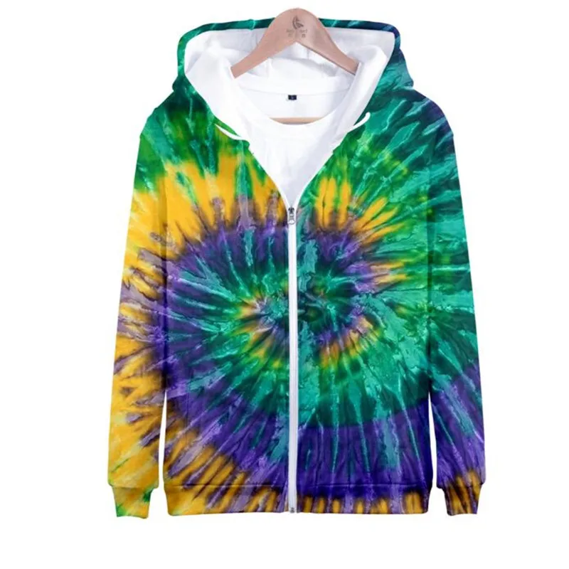 Алиэкспресс Лидер продаж, толстовка с капюшоном на тонком молнии, с 3D-принтом «tie dye tie-dye», для мальчиков и девочек, куртка для мальчиков и девочек XXS-4XL свитер