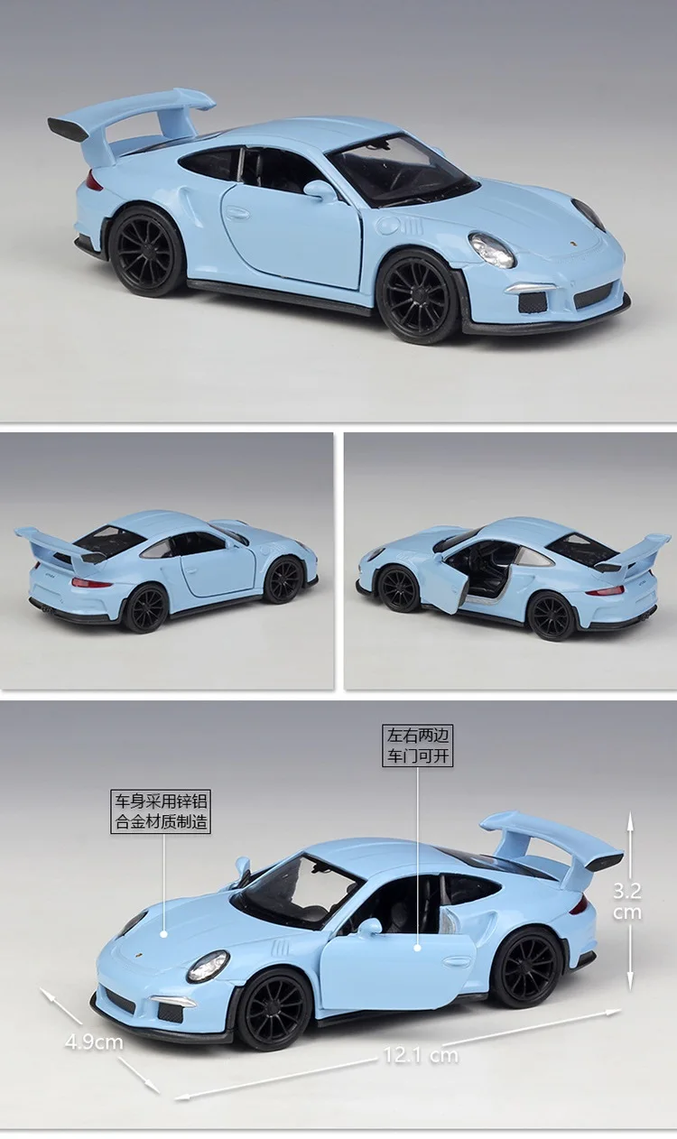 Welly 1:36 для 911 GT3 RS литая под давлением модель автомобиля детские игрушки Рождественский подарок взрослая коллекция автомобиля