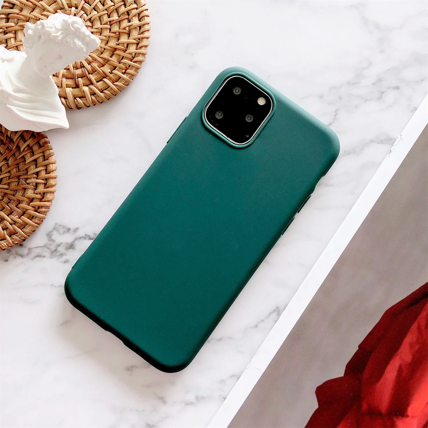LISCN Мягкий ТПУ чехол для телефона для iPhone 5S 5 6 6splus 7 8 X XS XR Xs Max 11 Pro Max для iPhone 8plus Чехол 9 цветов милый карамельный чехол - Цвет: Green