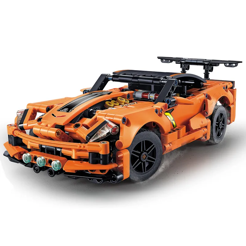 

New Minecrafting Toys Chevrolet Corvette ZR1 Compatible Legoingzk Minecrafting 42093 Building Blocks Birthday Gift for Children