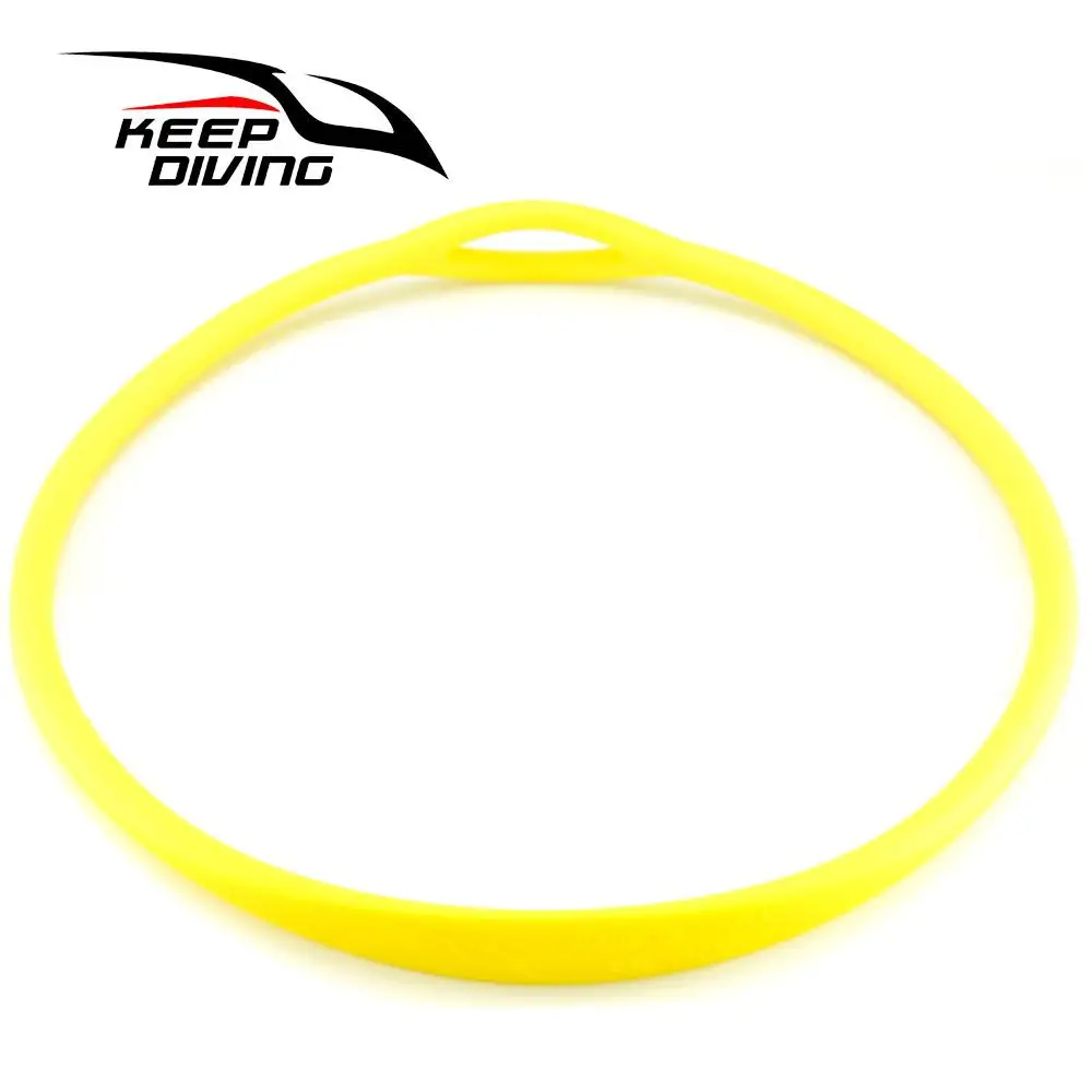 Yellow 76 см Дайвинг ожерелье второй этап держатель для мундштука регулятор мягкая резиновая Шея кольцо на для водных видов спорта Подводное плавание - Цвет: Yellow