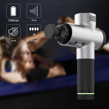 

Massage Gun Cordless Percussion Massager, Quiet Powerful 3 Electric Massage Heads Provides Full Body Relief for Muscle Ache Pain