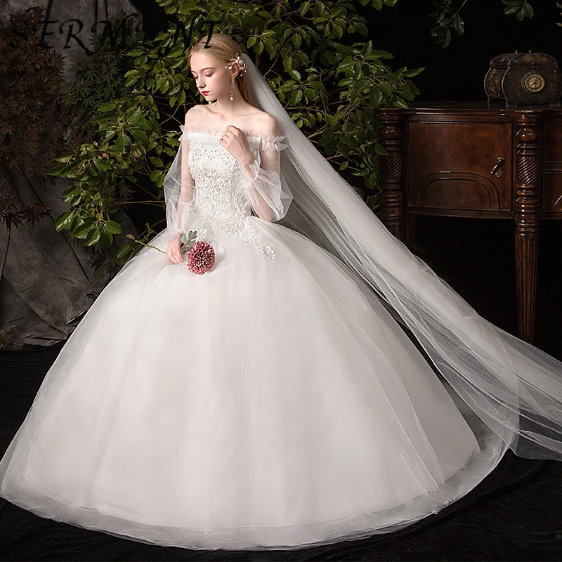 Свадебное платье новая невеста слово плечи роскошное свадебное лесное Звездное простое стройнящее Короткое свадебное платье