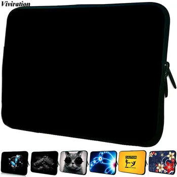 

For Teclast HP Universal Vogue Black 15 Inch Laptop Case Casual Funda Computer Bag 15.6" 15.4" Prints Briefcase Carry Bag Cover