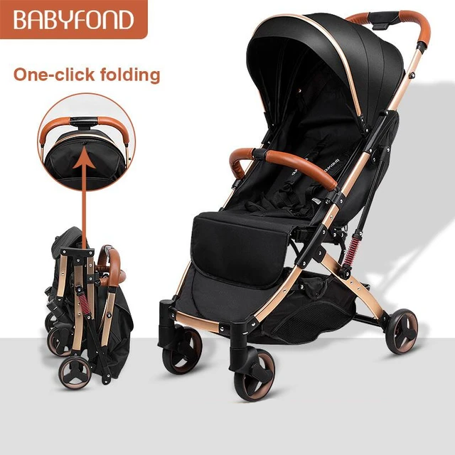 $US $77.76  5.8 kg Light aluminium alloy stroller gold frame car Portable fold Umbrella baby stroller Newborn T