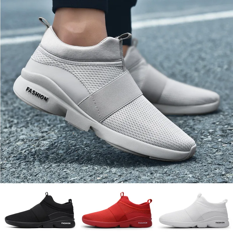 

Mens Fashion Breathable Mesh Outdoor Sports Shoes Running Jogging Slip-on Sneakers