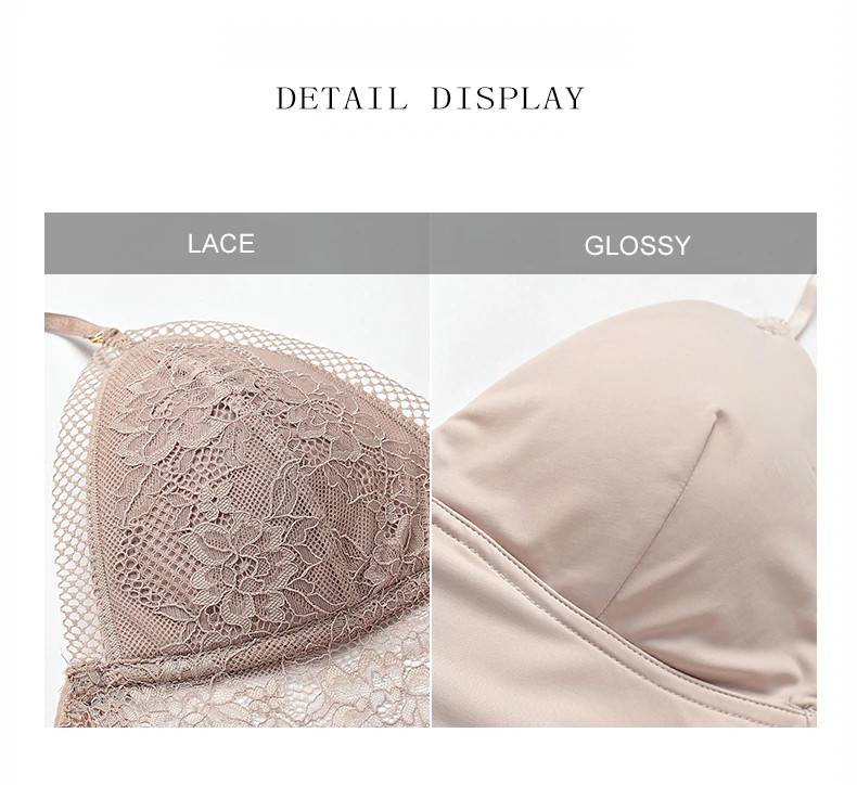 Newest Sexy Low Back Women Bra  Ladies Lace Mesh Thin Bras Soft Seamless Female Underwear Backless Beautiful Padd Lace Bralette t shirt bra