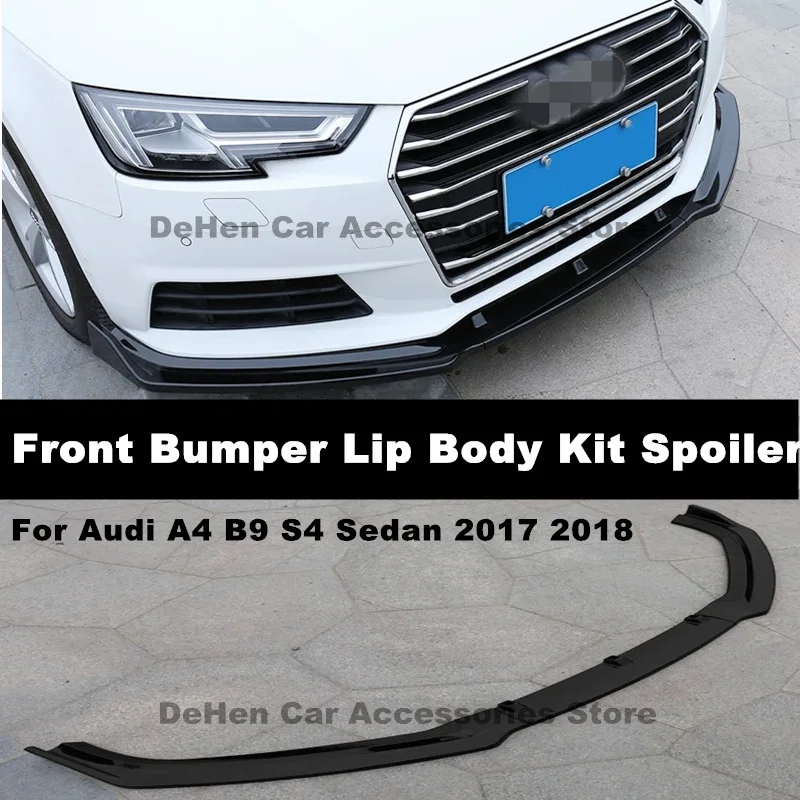 Для Audi A4 B9 S4 Sedan 2017 2018 углеродное волокно внешний вид/Черный Автомобильный