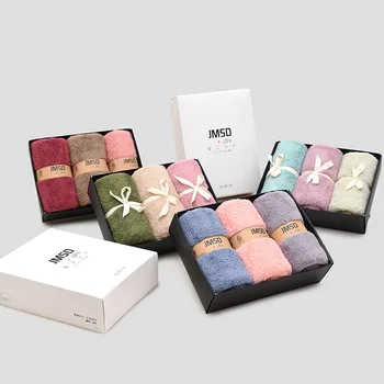 

3pcs Soft Beach Towel Bathroom Cotton Thicken Microfiber Super Absorbent Adults Hair Towels Serviette De Plage Home Towels MM60Y