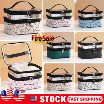 

US Women Multifunction Travel Pouch Toiletry Organizer Cosmetic Bag Makeup Case