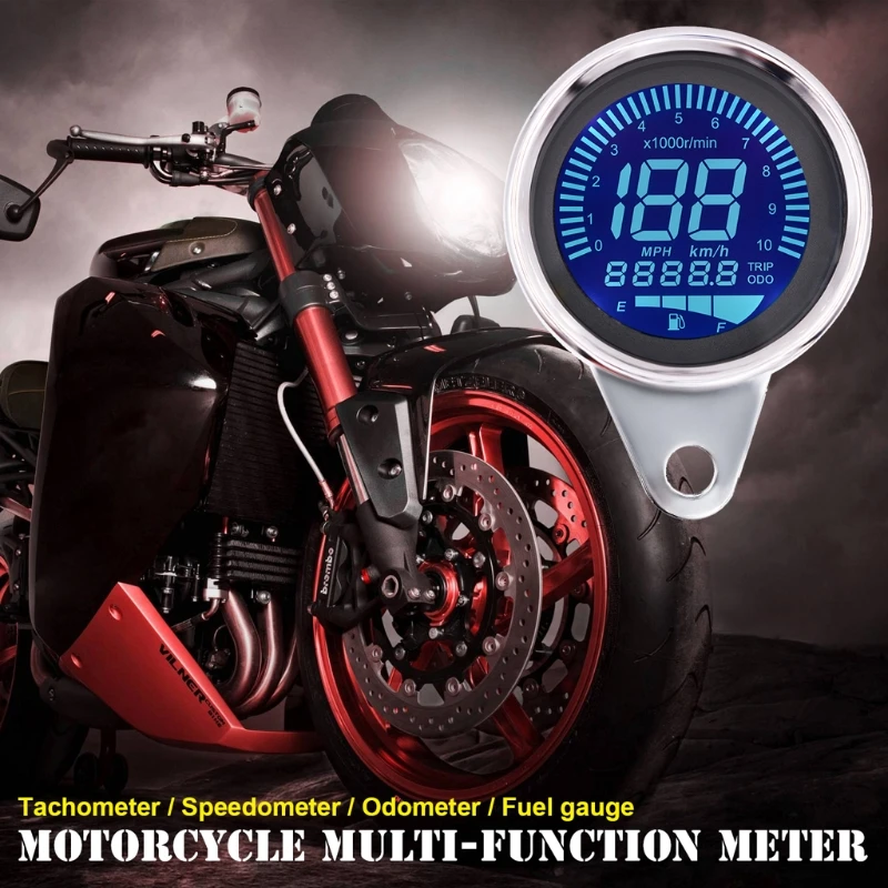 12V universal motorcycle digital speedometer LED backlight odometer instrument panel backlight instrument light accessories New