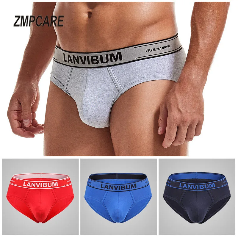 

Sexy Underwear Men's Briefs Cotton Gay Panties Men Bikini Underpants Cuecas Calzoncillos Slip Gay Underwear U Convex Pouch M-2XL