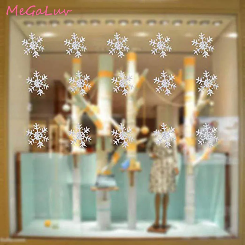 

5 Sheet Christmas Frozen Snowflake Window Sticker Winter Glass Wall Stickers Kids Room Xmas Decor For Home New Year Supplies