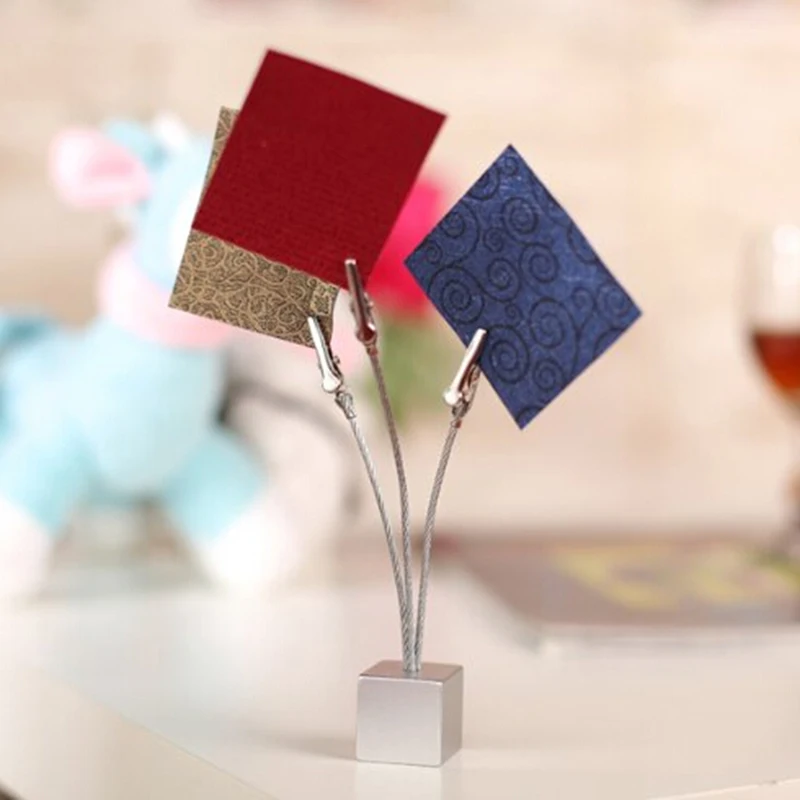 Creative Photos Show Pastoral Ornaments Log Message Clip Notes Folder Name Card Holder Home Storage | Дом и сад