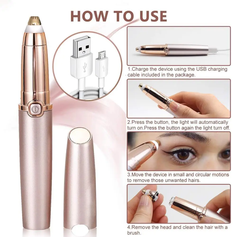 eyebrow trimmer with charger