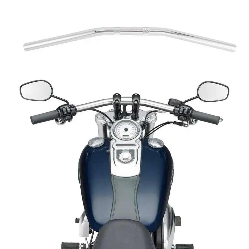 Мотоциклетный руль 1 ''для Harley Sportster XL Softail Dyna Wide Super Glide Road King FLHR Street Bob Fat chrome/black |