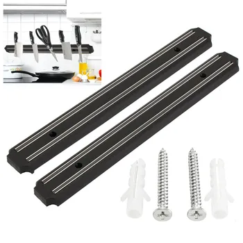 

Magnetic Knife Holder Wall Mount Black ABS metal Knife For Placstic Block Magnet Knife Holder