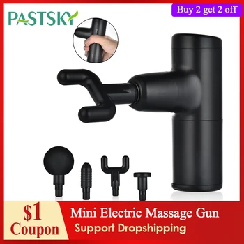 

Mini Electric Massage Gun Deep Muscle Fascial Body Massager Gun Tissue Percussion Small Fitness Equipment Acid Relief Pain Relax
