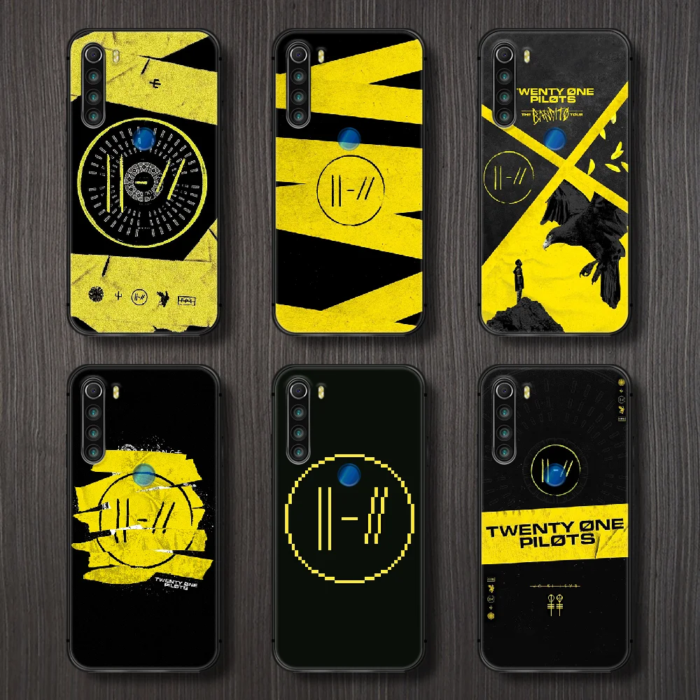 Чехол Корпус телефона Twenty One Pilots для XIAOMI Redmi 7a 8a S2 K20 NOTE 5 5a 6 7 8 8t 9 9s pro max черный Prime Trend