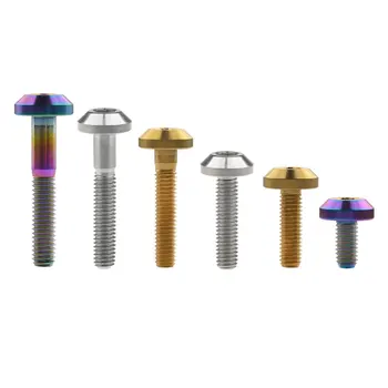 

6pcs Grade5 M8 Titanium Bolts for Motorcycle Disc Brake Hex Socket Ti Fasteners Modification Screws 12 15 20 25 30 35mm