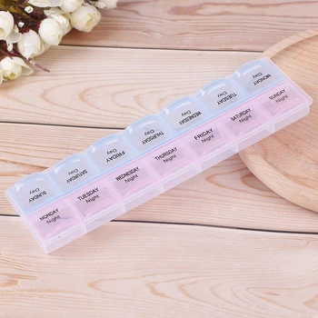 

1Pc 7 Days Pill Medicine Box Weekly Tablet Holder Storage Organizer Container Case Pill Box Splitters