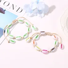 Boho Shell браслет дружбы браслеты для женщин прелестная веревка цепочка Strand браслет Femme Pulseira Mujer друзья подарки ювелирные изделия