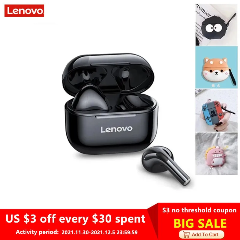 Original Lenovo LP40 wireless headphones TWS Bluetooth Earphones Touch Control Sport Headset Stereo Earbuds For Phone Android |