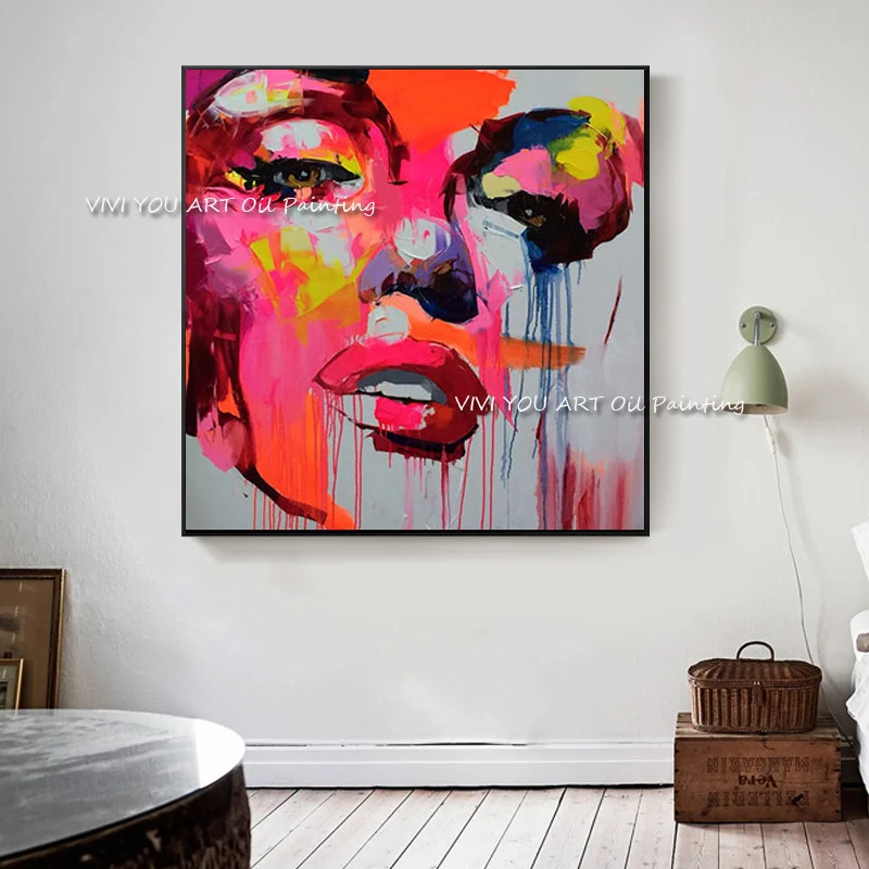 

Modern Movie Star Marilyn Monroe Oil Painting on Canvas Handpainted Cuadros Wall Art Pictures For Living Room