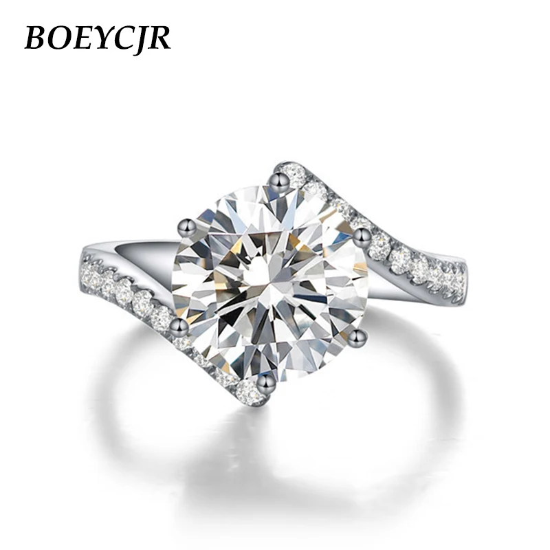 BOEYCJR под заказ 18K 750Au золото 1ct D Цвет VVS Moissanite обручальное кольцо с бриллиантом