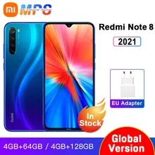 In Stock 2021 Newest Global Version Xiaomi Redmi Note 8 4GB 64GB/128GB 48MP Quad Rear Camera MTK Helio G85 Smartphone 6.3”