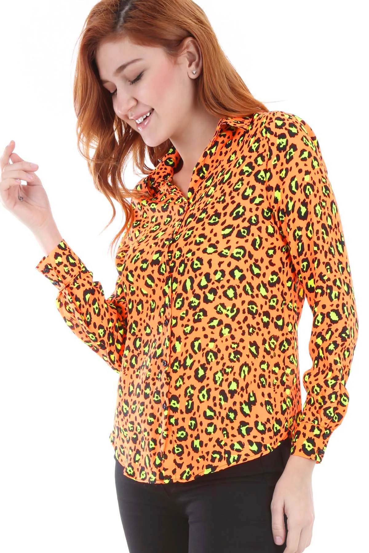 

Неоновая рубашка, весна-осень 2021, женская рубашка, блузка, уличная рубашка, новая Простая Офисная Женская блузка с длинным рукавом