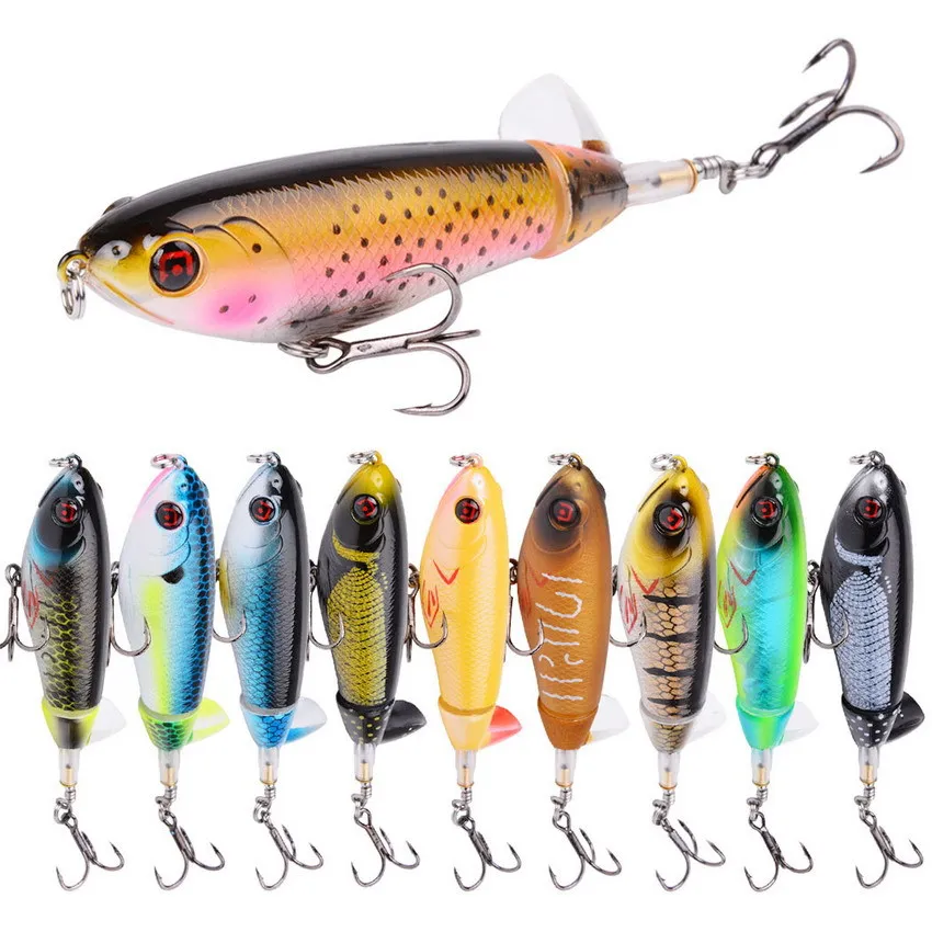 1 единица черный Minnow твердая приманка Whopper Plopper 17 г 11 см плавающая для рыбалки
