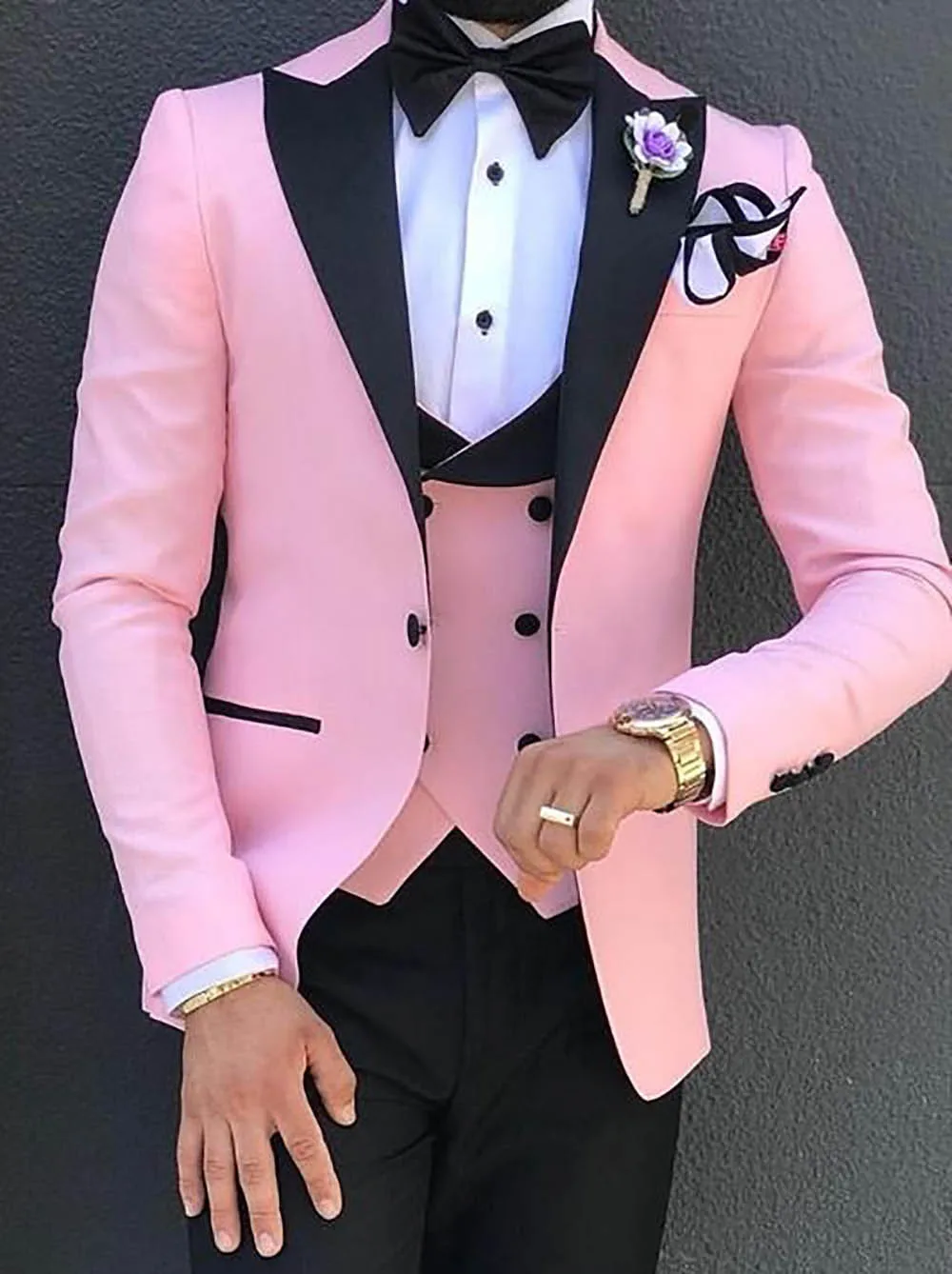 2018-New-Men-s-Leisure-Blue-Suit-3-Pieces-Double-breasted-Vest-Lapel-Tuxedos-Groomsme-For (2)