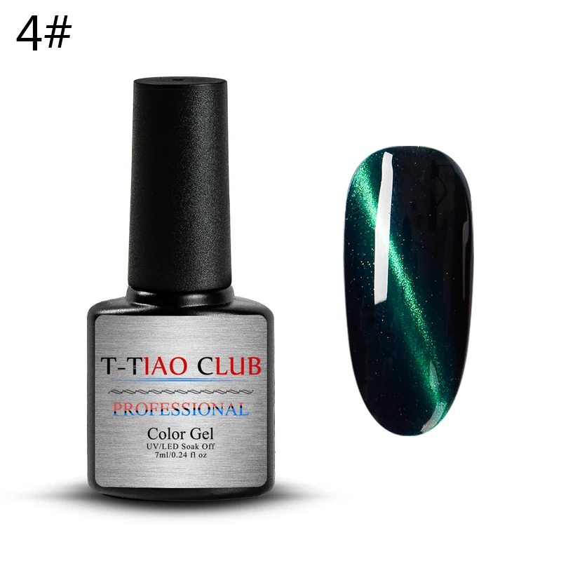 T-TIAO CLUB 6 мл магнит 7D Хамелеон для использования с магнитом Гель-лак для ногтей с эффектом «кошачий глаз» лак стойкий Сияющий лазер замочить от УФ-гель для дизайна ногтей лак - Цвет: TK1032