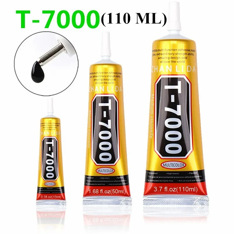 

110 ml T7000 Glues Multipurpose Adhesives Super Glues Black Liquid Epoxy Glues For DIY Crafts Glass Phone Case Metal Fabric
