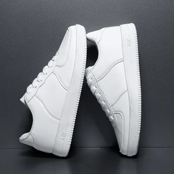 

2020 New Sneakers Leather Men Shoes Fashion White Lightweight Breathable Casual Shoes Man Black Zapatillas Hombre Big Size 49